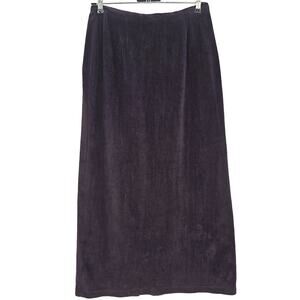VTG 80s Bets Womans size M Purple Corduroy Maxi Skirt Back Slit NEW Made in USA